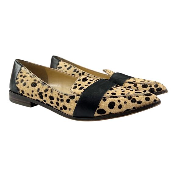 Sole Society Ediee Calf Hair Pointed Loafer Shoes size 8.5 - Picture 1 of 8